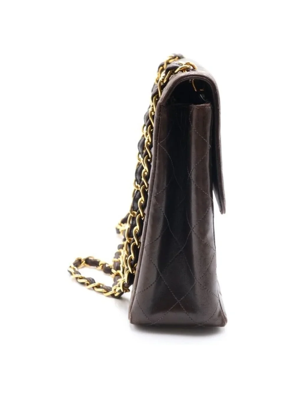 Chanel Maxi Quilted 30 Lambskin Gold Chain Shoulder Bag Black